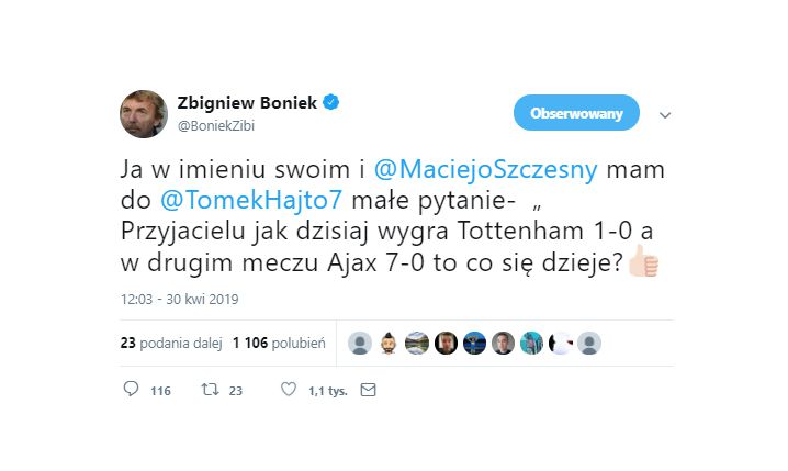 Zbigniew Boniek naśmiewa się z Hajty... :D